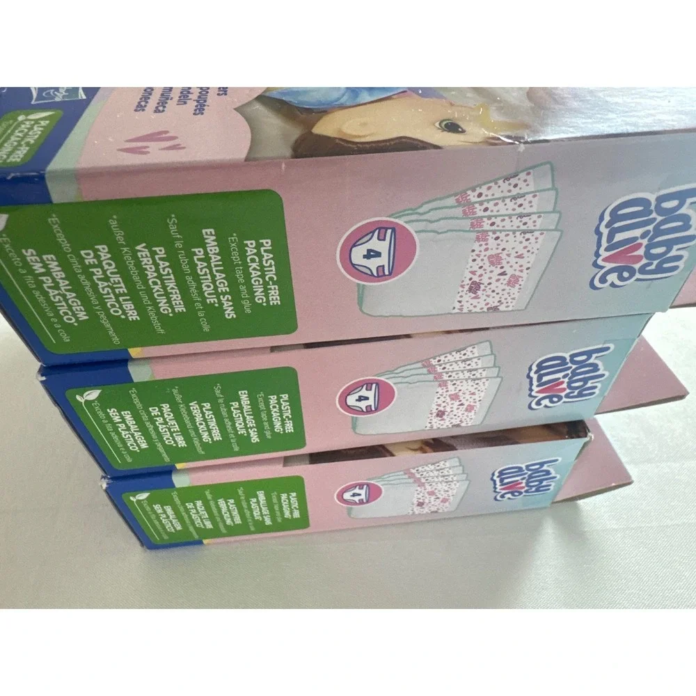 Baby Alive Doll Diapers Refill 6 Packs 24 Count Total Hasbro E9119 NEW